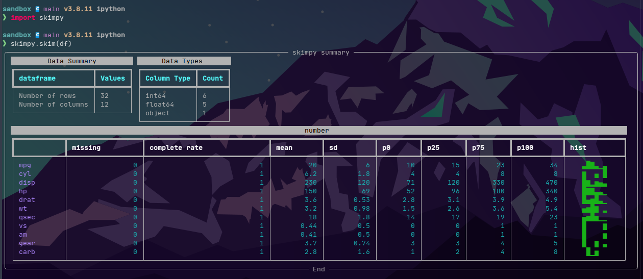 Skimpy iPython2