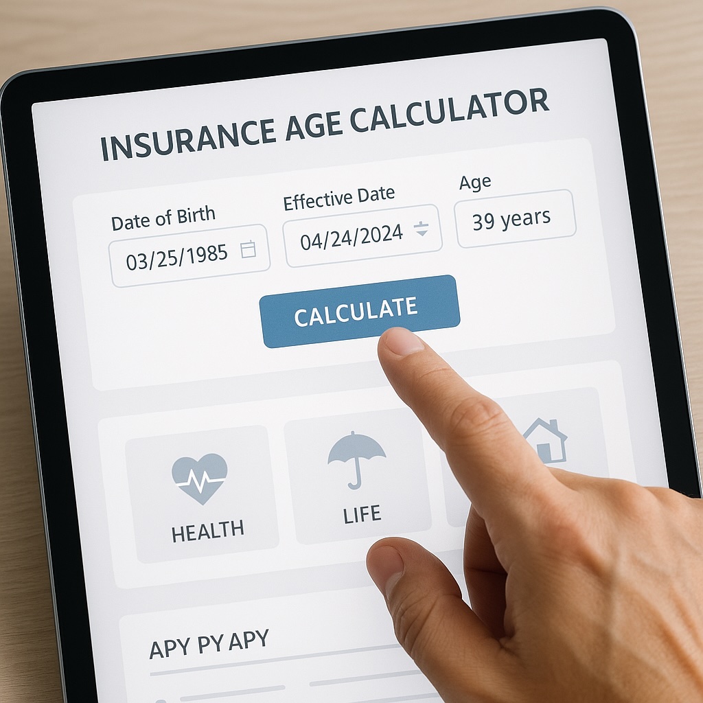 Insurance Age Calculator Interface