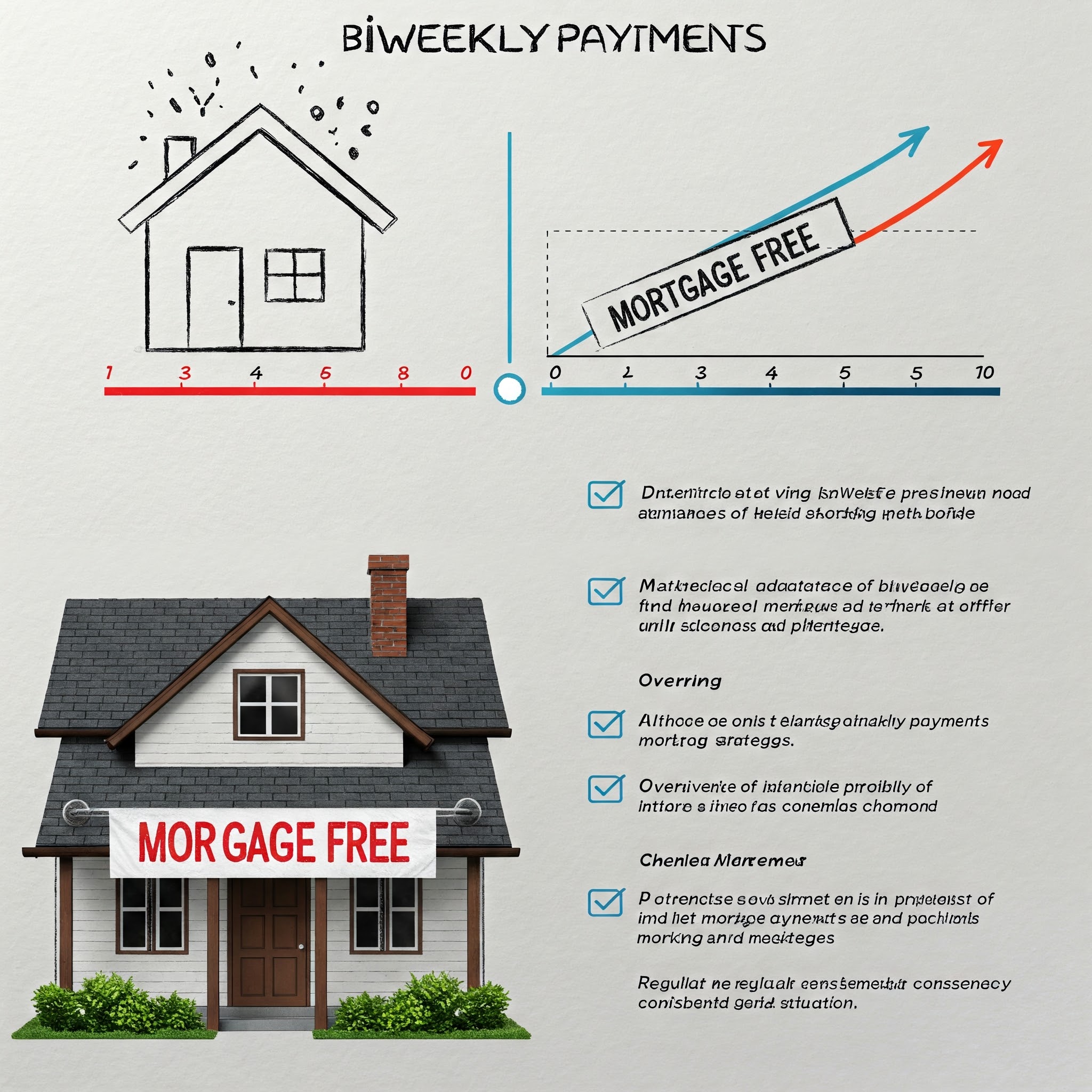 Mortgage-free home with a comparison timeline