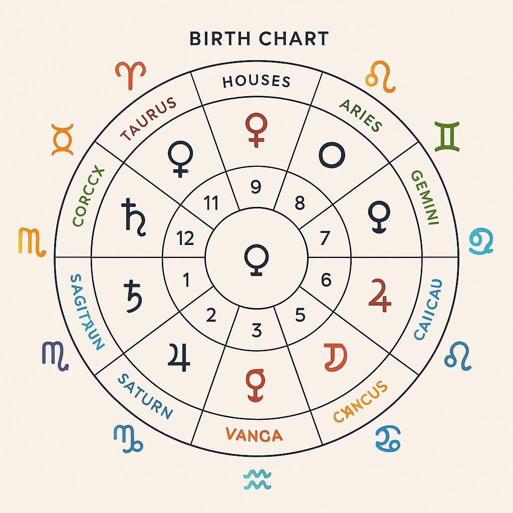 Detailed Birth Chart Illustration