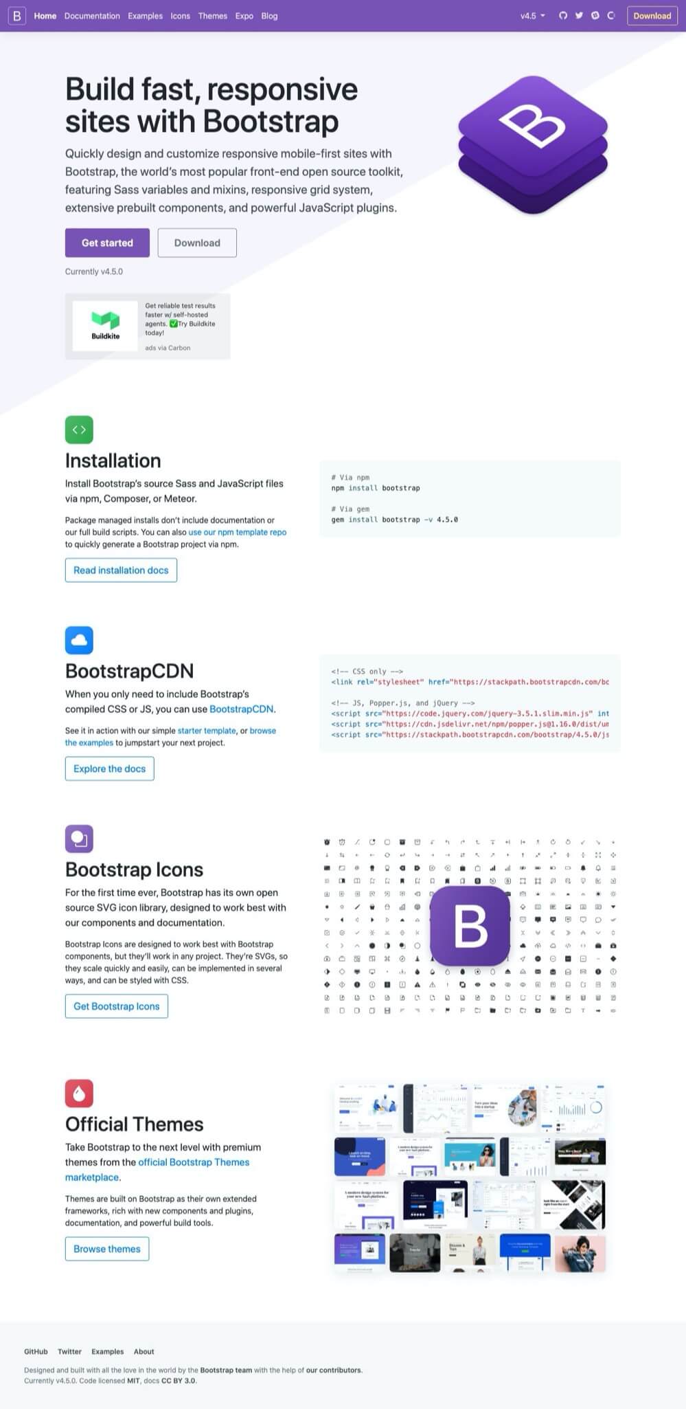 The Bootstrap framework