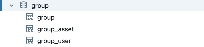 Asset and user group views can be found in this schema.
