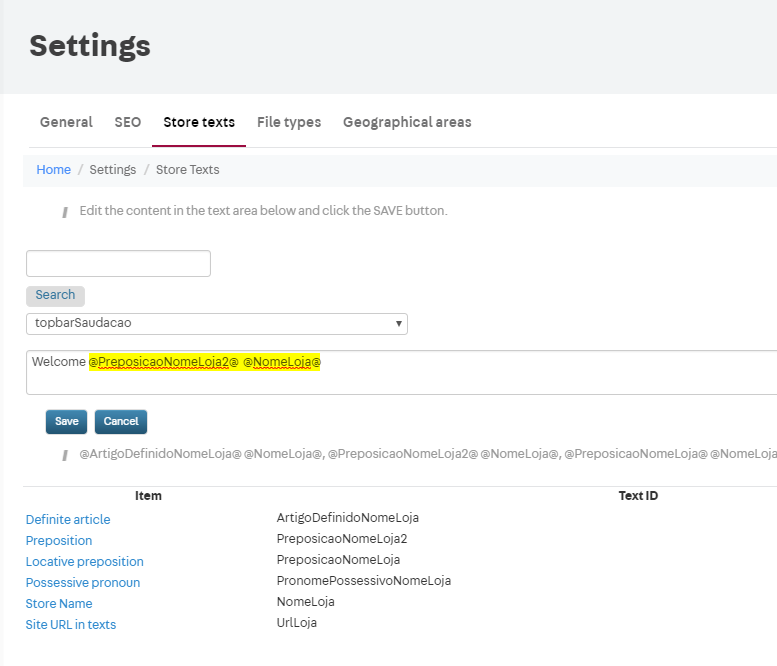 {"base64":"  ","img":{"width":777,"height":666,"type":"png","mime":"image/png","wUnits":"px","hUnits":"px","length":42157,"url":"https://cdn.statically.io/gh/vtexdocs/help-center-content/refs/heads/main/docs/en/tutorials/storefront/store-settings---storefront/changing-default-system-texts-displayed-in-the-store_2.png"}}
