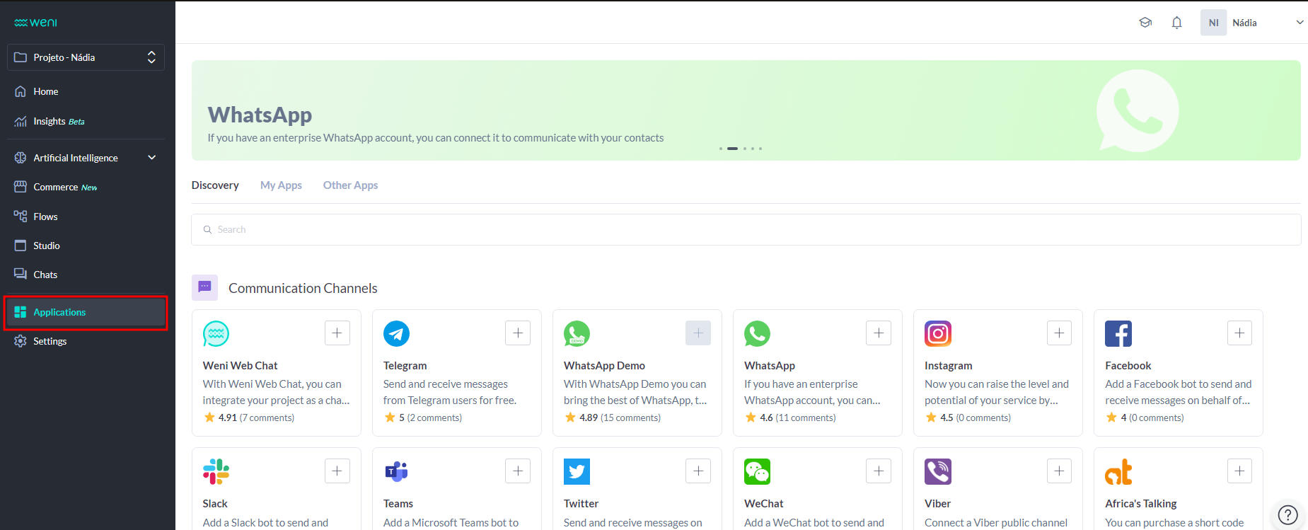 {"base64":"  ","img":{"width":1849,"height":749,"type":"png","mime":"image/png","wUnits":"px","hUnits":"px","length":227226,"url":"https://raw.githubusercontent.com/vtexdocs/help-center-content/refs/heads/main/docs/en/tutorials/weni-by-vtex/integrations/whatsapp-weni-express-integration_1.png"}}