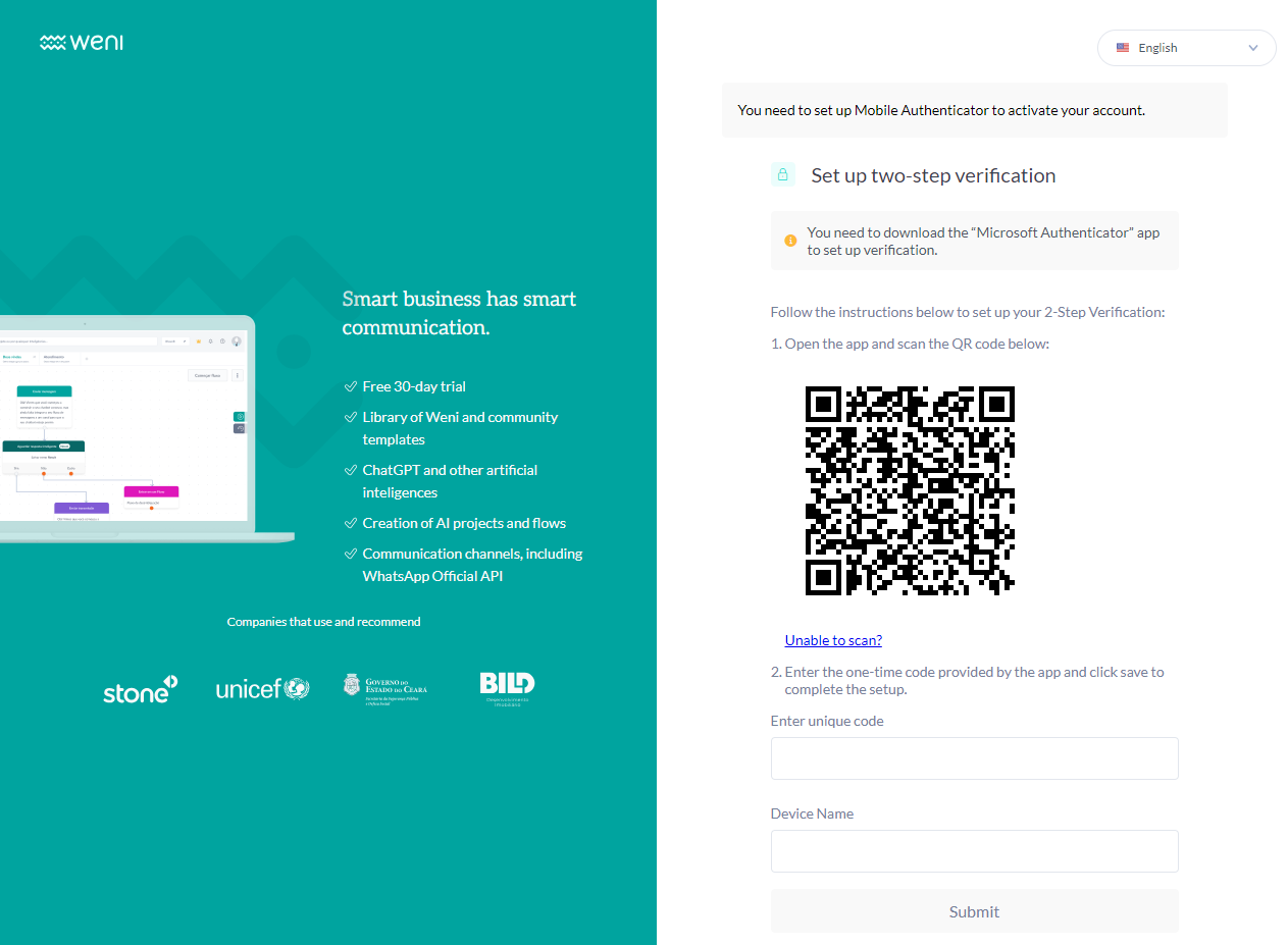 {"base64":"  ","img":{"width":1263,"height":927,"type":"png","mime":"image/png","wUnits":"px","hUnits":"px","length":99211,"url":"https://raw.githubusercontent.com/vtexdocs/help-center-content/refs/heads/main/docs/en/tutorials/weni-by-vtex/weni-by-vtex-overview/2-factor-authentication_2.png"}}