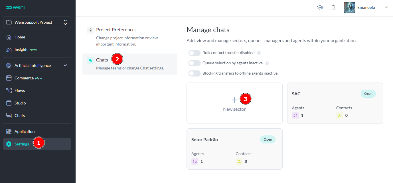 {"base64":"  ","img":{"width":1378,"height":643,"type":"png","mime":"image/png","wUnits":"px","hUnits":"px","length":79139,"url":"https://cdn.statically.io/gh/vtexdocs/help-center-content/refs/heads/main/docs/en/tutorials/weni-by-vtex/weni-settings/weni-chats-human-service-management_5.png"}}