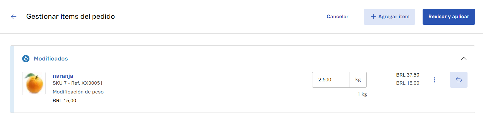 {"base64":"  ","img":{"width":1591,"height":400,"type":"png","mime":"image/png","wUnits":"px","hUnits":"px","length":49044,"url":"https://cdn.statically.io/gh/vtexdocs/help-center-content/refs/heads/main/docs/es/tutorials/pedidos/todos-los-pedidos/como-modificar-pedidos_5.png"}}