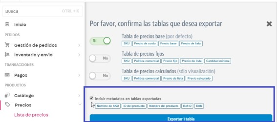 {"base64":"  ","img":{"width":567,"height":250,"type":"jpg","mime":"image/jpeg","wUnits":"px","hUnits":"px","length":26310,"url":"https://cdn.statically.io/gh/vtexdocs/help-center-content/refs/heads/main/docs/es/tutorials/precios/lista-de-precios/como-incluir-metadatos-al-exportar-plantilla-de-precios_2.png"}}