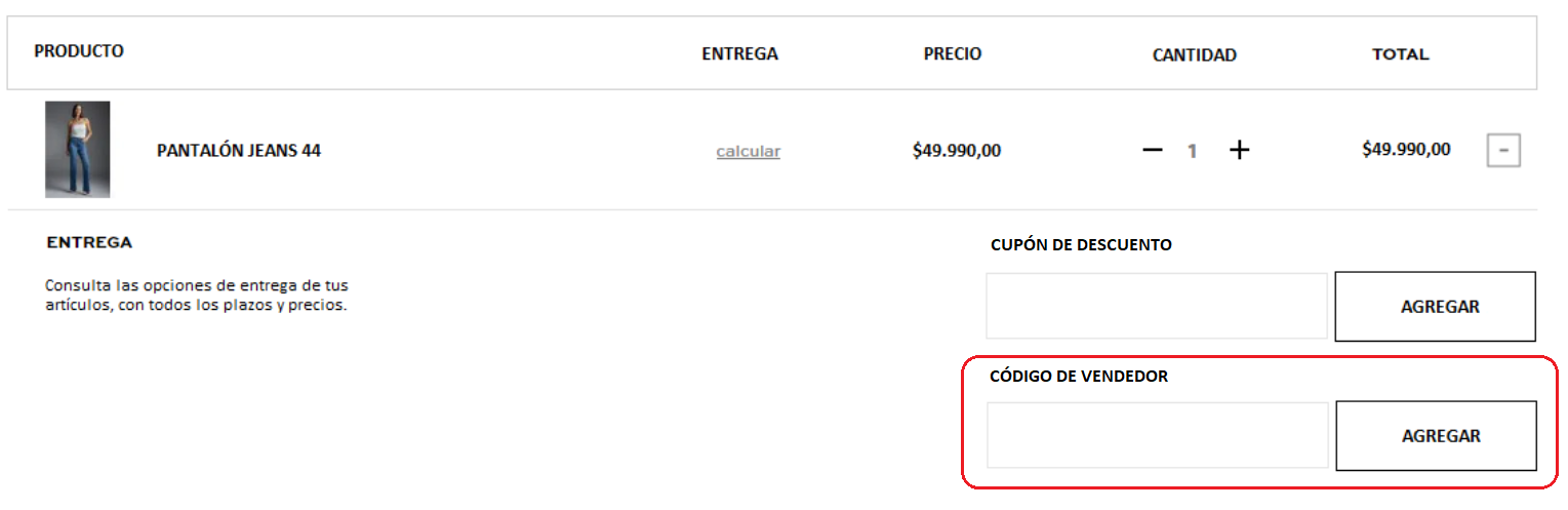 {"base64":"  ","img":{"width":1529,"height":497,"type":"png","mime":"image/png","wUnits":"px","hUnits":"px","length":75448,"url":"https://cdn.statically.io/gh/vtexdocs/help-center-content/refs/heads/main/docs/es/tutorials/tasas-y-promociones/promociones/campo-codigo-de-vendedor-en-el-checkout_2.png"}}