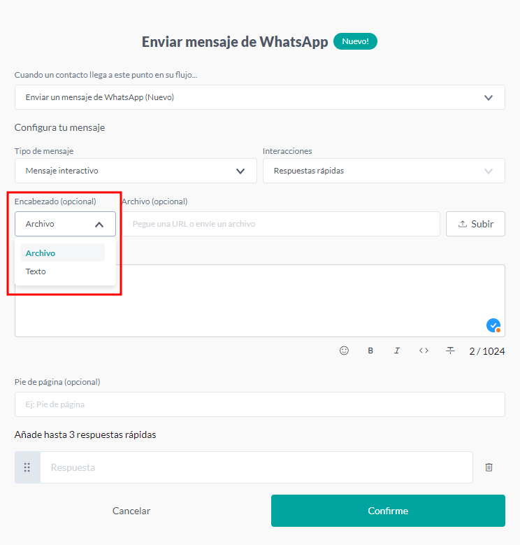 {"base64":"  ","img":{"width":744,"height":779,"type":"png","mime":"image/png","wUnits":"px","hUnits":"px","length":35395,"url":"https://cdn.statically.io/gh/vtexdocs/help-center-content/refs/heads/main/docs/es/tutorials/weni-by-vtex/flujos/tarjeta-de-mensaje-de-whatsapp_3.png"}}