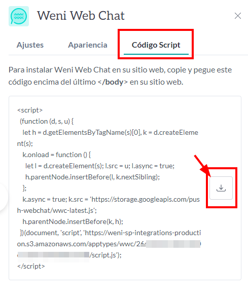 {"base64":"  ","img":{"width":489,"height":592,"type":"png","mime":"image/png","wUnits":"px","hUnits":"px","length":39109,"url":"https://cdn.statically.io/gh/vtexdocs/help-center-content/refs/heads/main/docs/es/tutorials/weni-by-vtex/integraciones/canal-weni-web-chat_6.png"}}