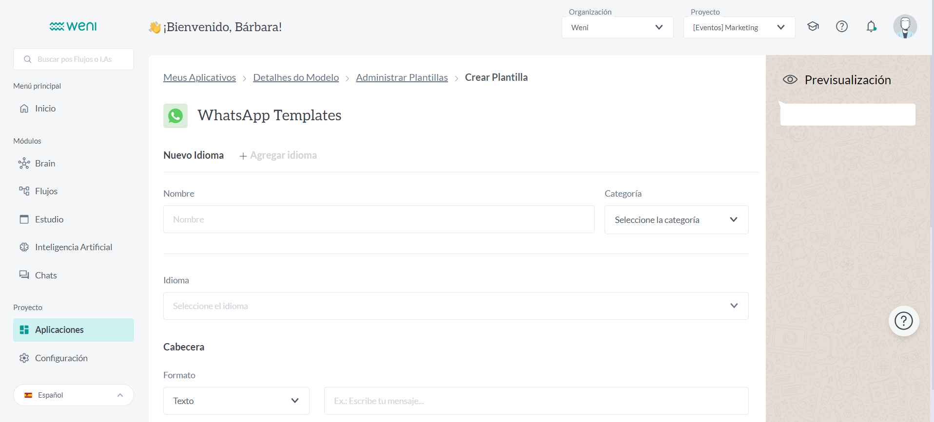 {"base64":"  ","img":{"width":1916,"height":867,"type":"png","mime":"image/png","wUnits":"px","hUnits":"px","length":277444,"url":"https://cdn.statically.io/gh/vtexdocs/help-center-content/refs/heads/main/docs/es/tutorials/weni-by-vtex/integraciones/whatsapp-como-crear-mensajes-de-plantilla_2.png"}}
