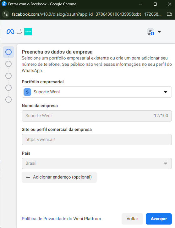 {"base64":"  ","img":{"width":557,"height":728,"type":"png","mime":"image/png","wUnits":"px","hUnits":"px","length":51366,"url":"https://cdn.statically.io/gh/vtexdocs/help-center-content/refs/heads/main/docs/es/tutorials/weni-by-vtex/integraciones/whatsapp-integracion-express-weni_4.png"}}