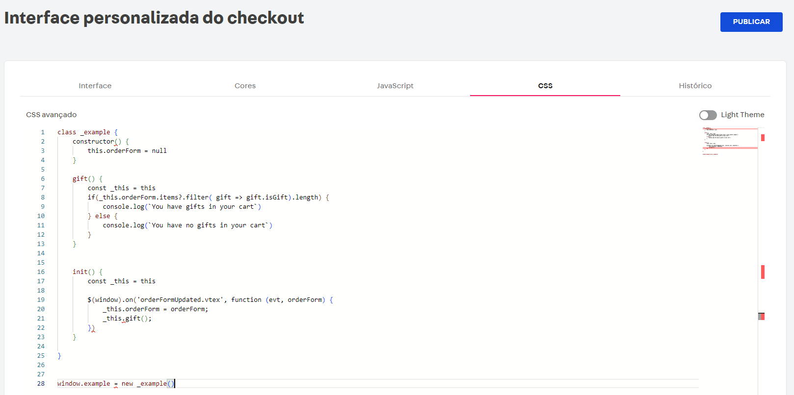 {"base64":"","img":{"src":"https://cdn.statically.io/gh/vtexdocs/help-center-content/refs/heads/main/docs/pt/tutorials/checkout/configurações-do-checkout/como-customizar-a-interface-personalizada-do-checkout-no-admin_3.png","width":800,"height":600,"type":"image/png"}}
