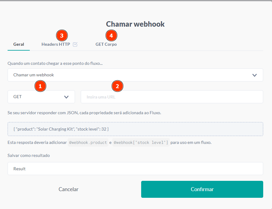 {"base64":"  ","img":{"width":896,"height":690,"type":"png","mime":"image/png","wUnits":"px","hUnits":"px","length":39131,"url":"https://cdn.statically.io/gh/vtexdocs/help-center-content/refs/heads/main/docs/pt/tutorials/weni-by-vtex/fluxos/call-webhook-como-fazer-chamadas-para-sistemas-externos_2.png"}}