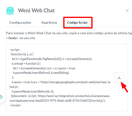 {"base64":"","img":{"src":"https://cdn.statically.io/gh/vtexdocs/help-center-content/refs/heads/main/docs/pt/tutorials/weni-by-vtex/integrações/canal-de-web-chat_6.png","width":800,"height":600,"type":"image/png"}}