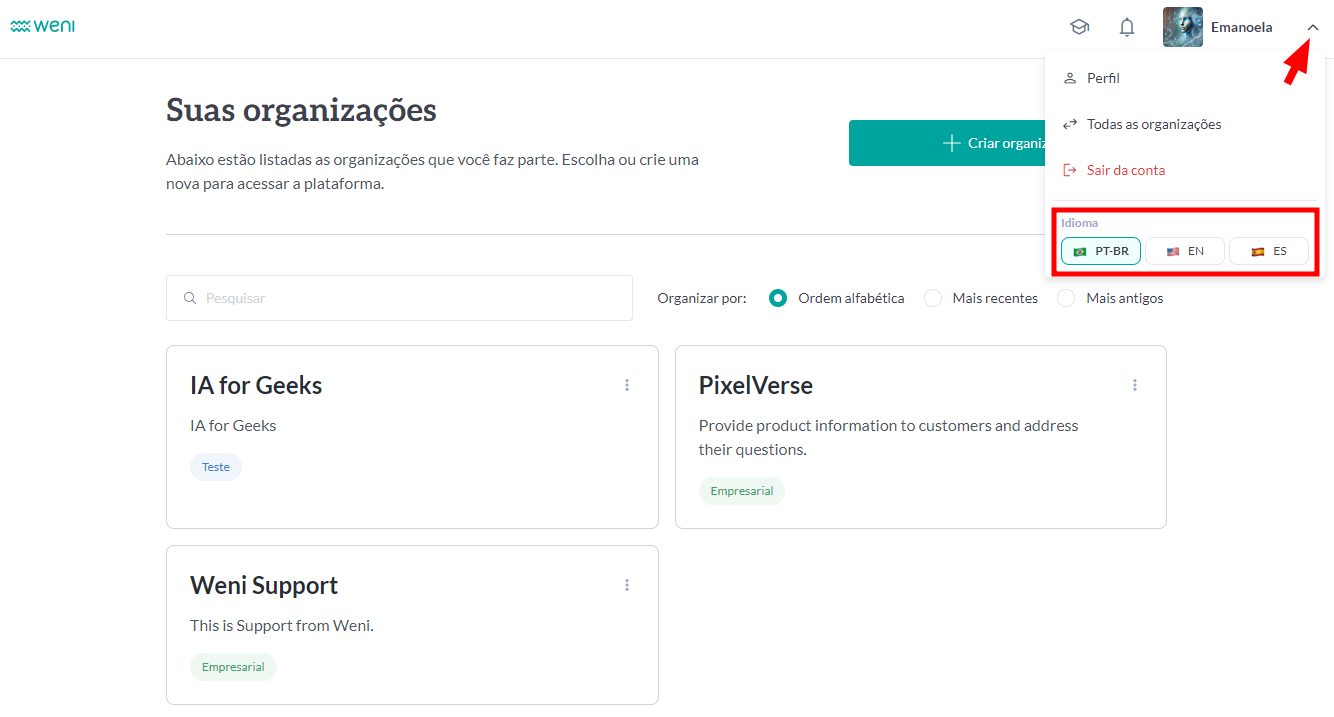 {"base64":"","img":{"src":"https://cdn.statically.io/gh/vtexdocs/help-center-content/refs/heads/main/docs/pt/tutorials/weni-by-vtex/visão-geral-weni-by-vtex/alterando-o-idioma-da-plataforma_1.png","width":800,"height":600,"type":"image/png"}}