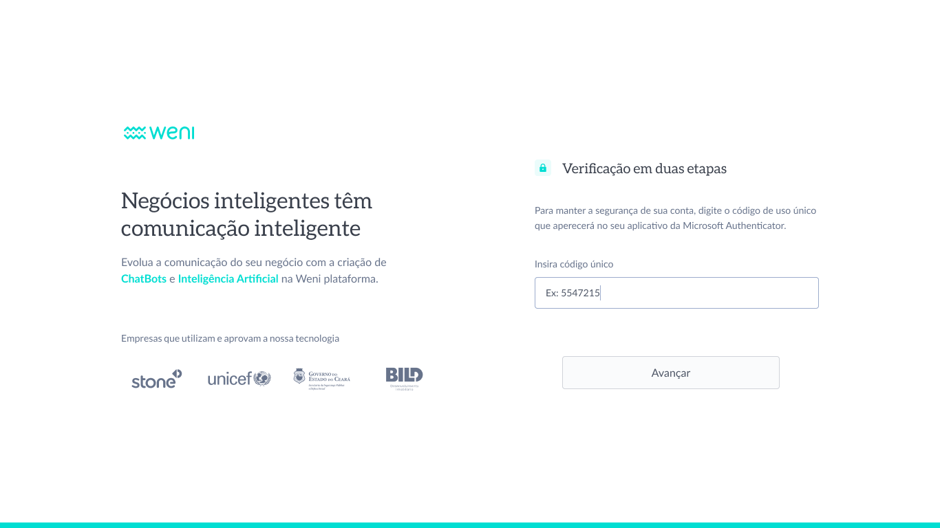 {"base64":"","img":{"src":"https://cdn.statically.io/gh/vtexdocs/help-center-content/refs/heads/main/docs/pt/tutorials/weni-by-vtex/visão-geral-weni-by-vtex/autenticacao-de-2-fatores_4.png","width":800,"height":600,"type":"image/png"}}