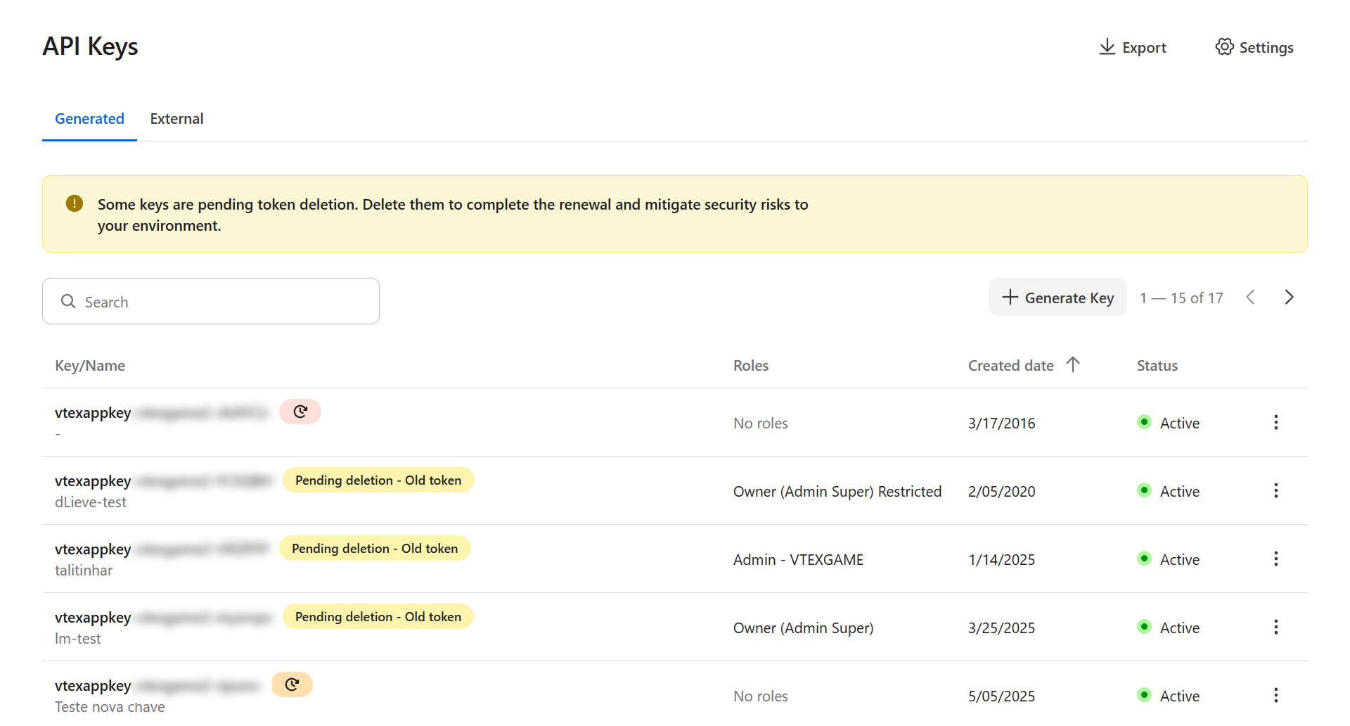 API keys: Improvements for more security, control, and visibility