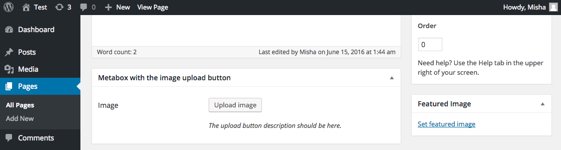 Upload Image Meta Box in WordPress using my plugin