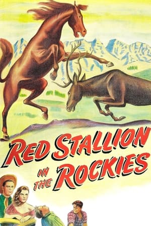 Image Red Stallion In The Rockies