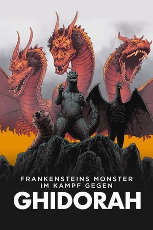 Image Frankensteins Monster im Kampf gegen Ghidorah