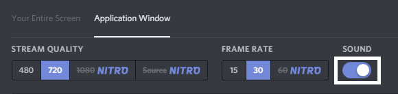 Enable sound in screen share on discord