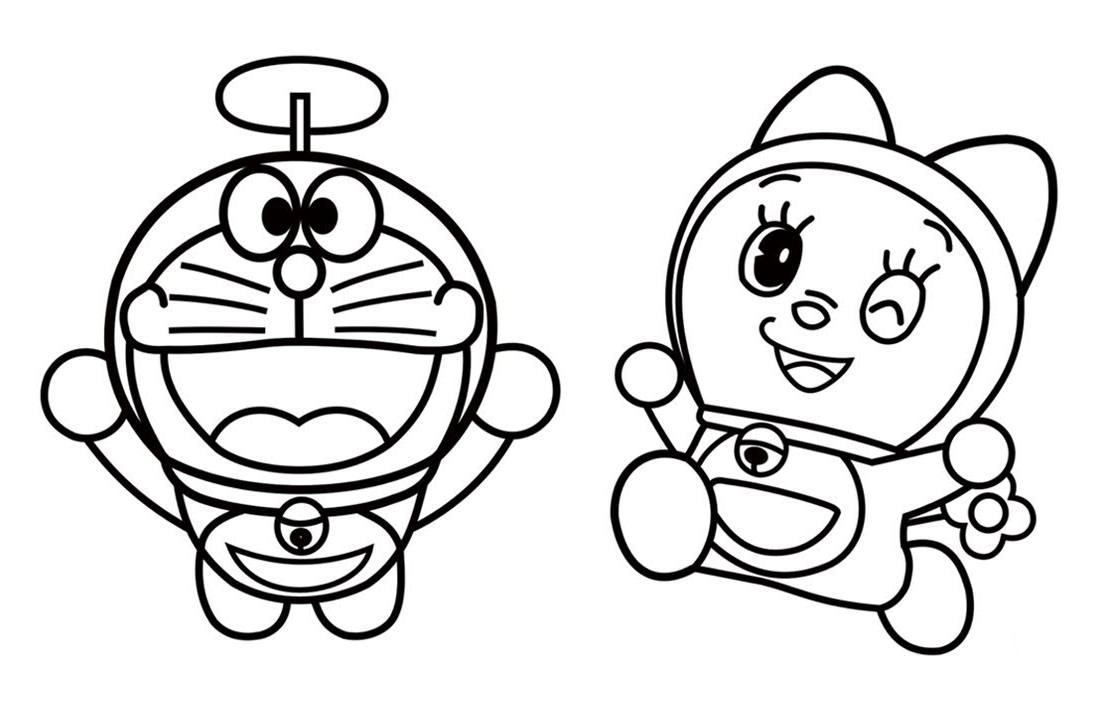 Sketsa Gambar Kartun Doraemon Lucu Doraemon Hitam Putih