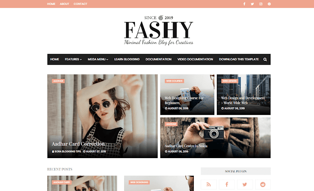 Fashy Blogger Template adalah tema majalah mode yang menakjubkan dan bergaya. Template Blog Blogger Mode ini hadir dengan Desain yang sudah jadi dan jika Anda tidak ingin mendesain sendiri, Anda dapat menyewa pengembang situs web di mumbai. Ini memiliki desain interaktif dan konsep yang ramah pengguna.