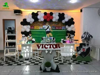 Decoração de aniversário do Vasco - Festa de aniversário tema de Futebol - Barra - RJ