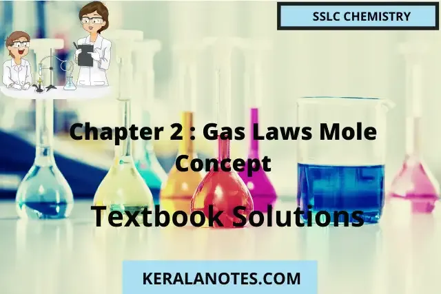 SSLC Chemistry Solution Chapter2  Gas Laws Mole Concept