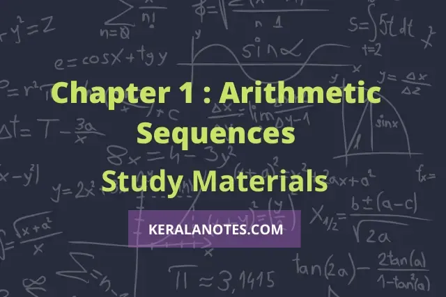 SSLC Math's Notes Chapter1 Arithmetic Sequences PDF-Download