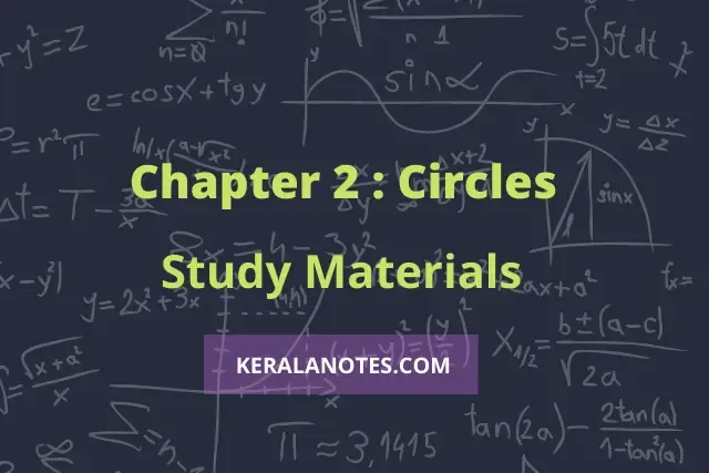 SSLC Math's Notes Chapter2 Circles PDF-Download