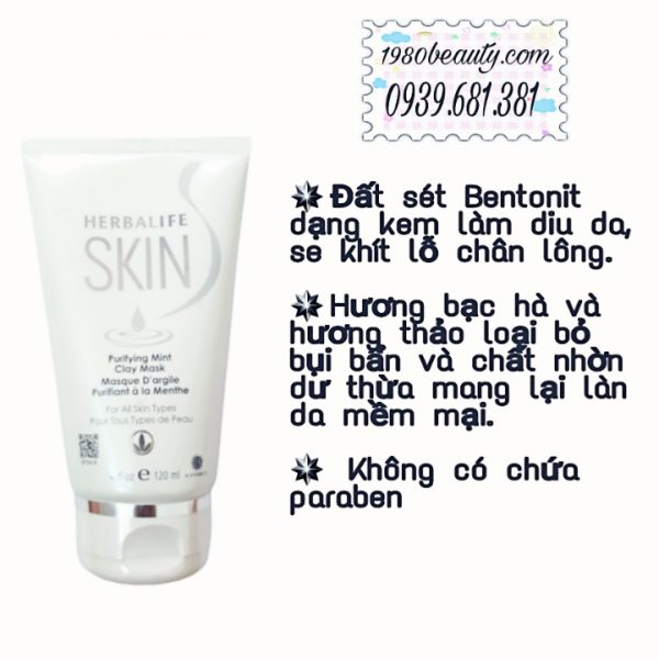 Mặt Nạ Hương Bạc Hà Herbalife Skin Purifying Mint Clay Mask