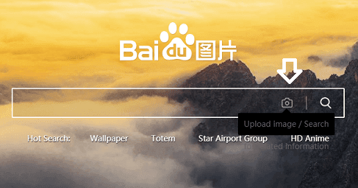 Baidu reverse image search