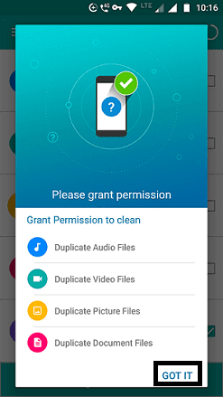 Grant permission to clean