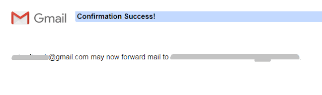 confirm forwarding emails