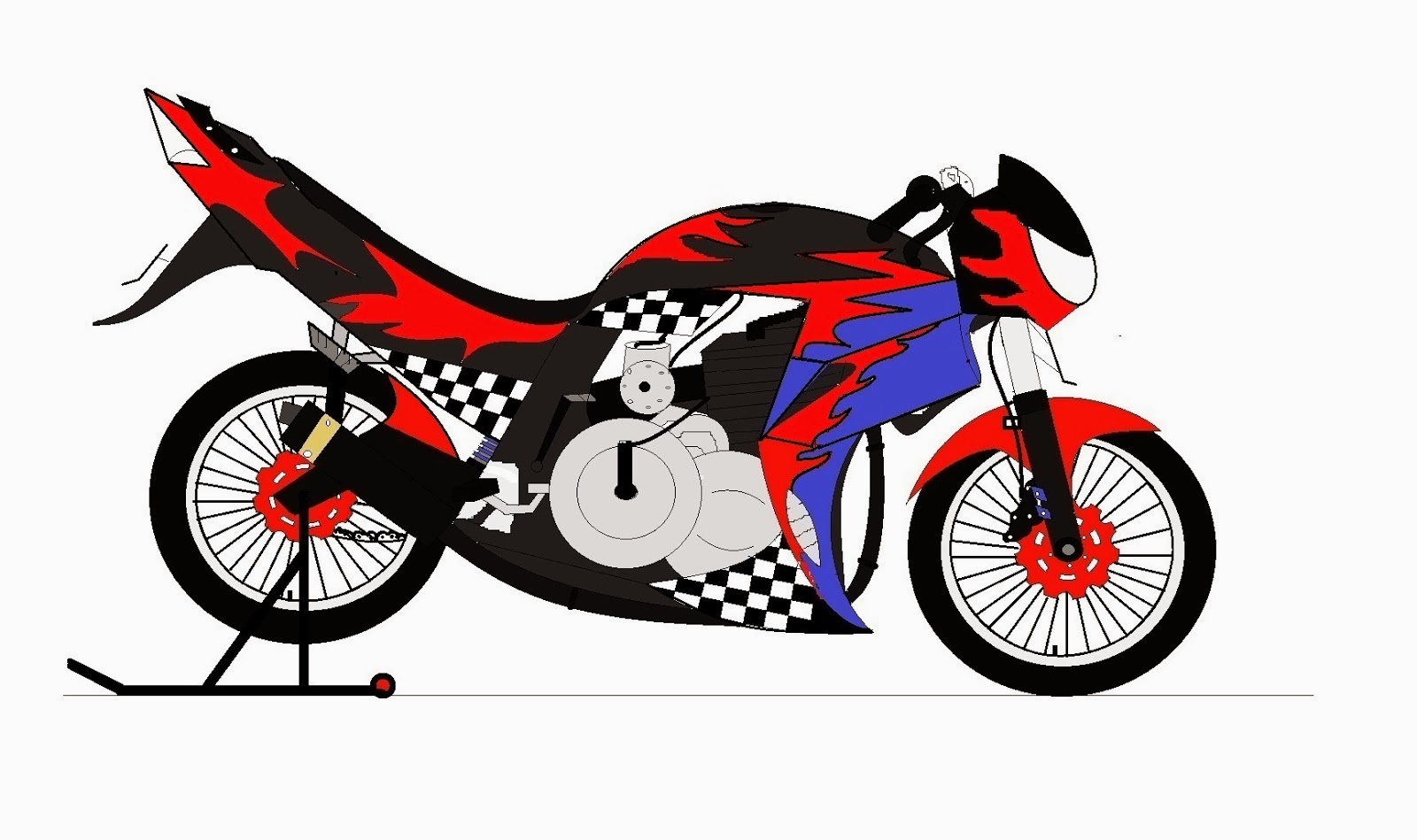  Gambar  Motor Drag  Bike Kartun  motorcyclepict co