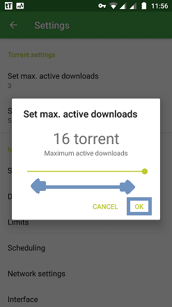set max active downloads