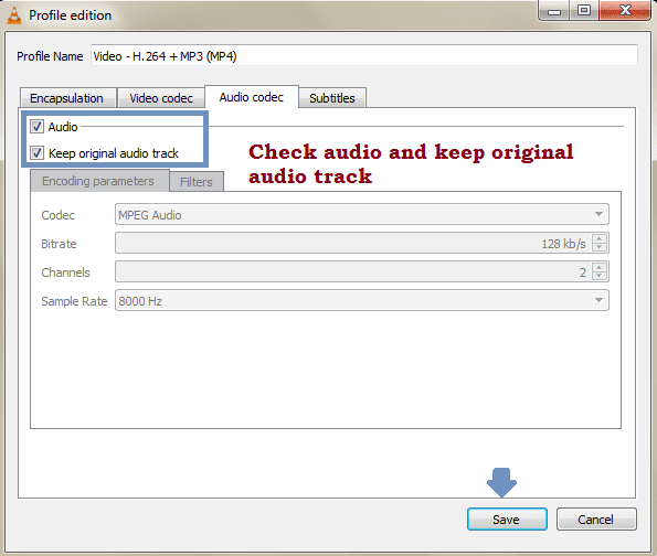 Audio codec VLC