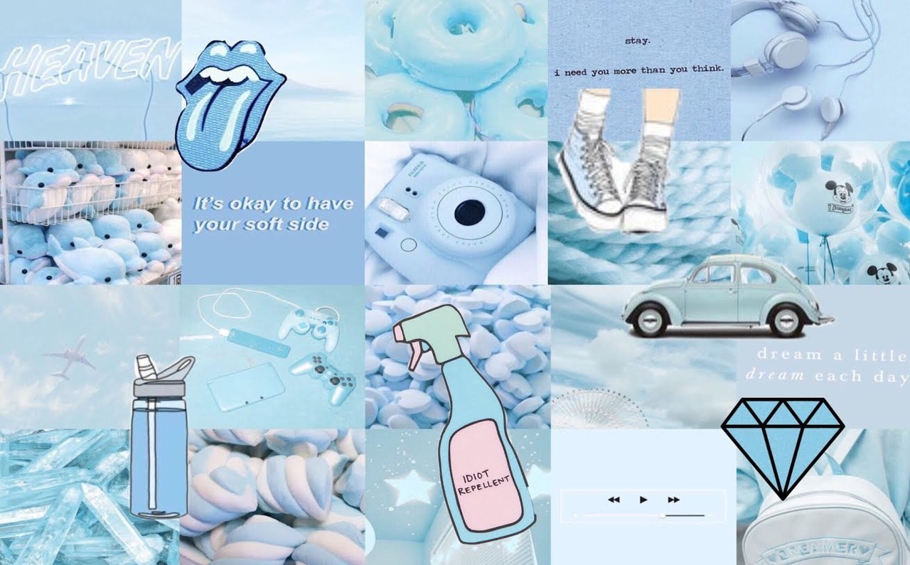 Featured image of post Blue Aesthetic Collage Wallpaper Laptop - Most of us still own a computer and use it to these wallpapers i&#039;ve created are all aesthetic images of movies, shows, etc, that i&#039;ve found on pinterest.