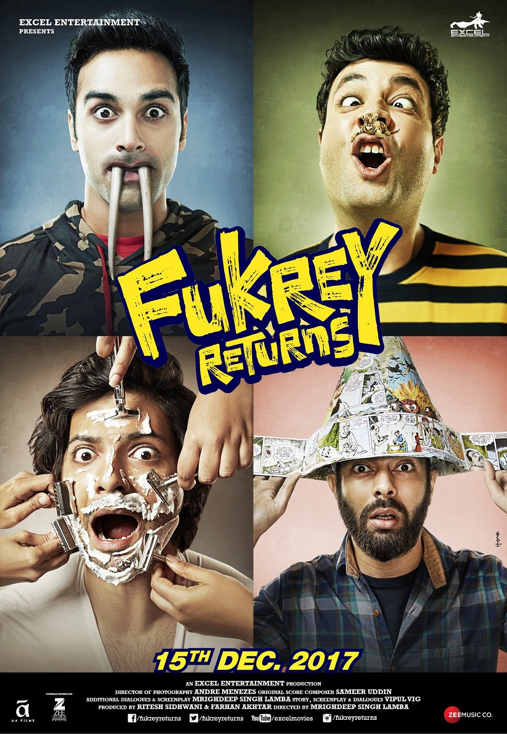 Fukrey Returns 2017 Hindi Movie 350MB HDRip 480p Download