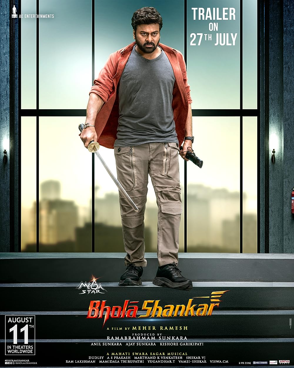 Bholaa Shankar 2023 Telugu Movie 1080p PreDVDRip 3.4GB Download