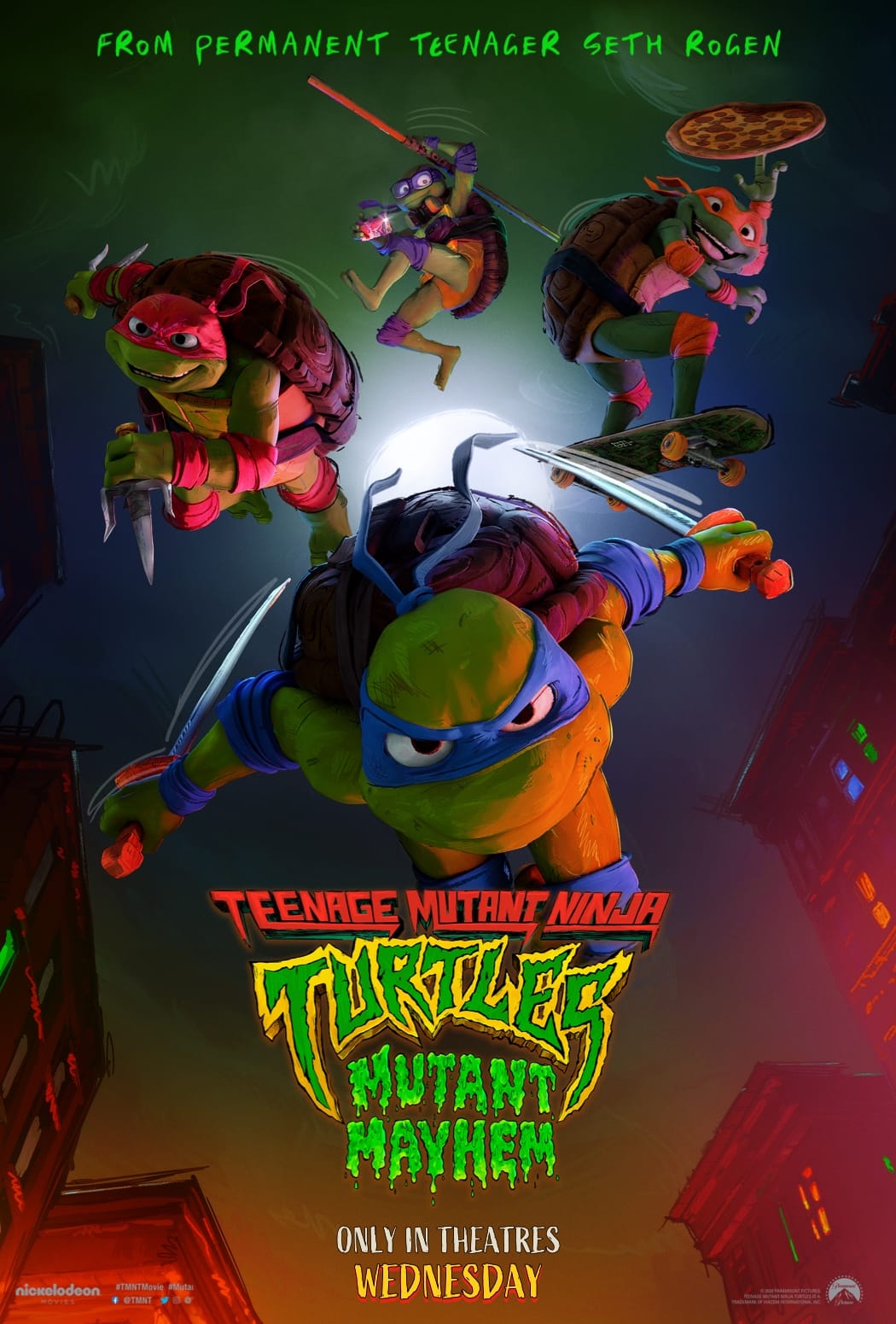 Teenage Mutant Ninja Turtles: Mutant Mayhem (2023) English Movie 720p HDCAMRip 1.1GB Download