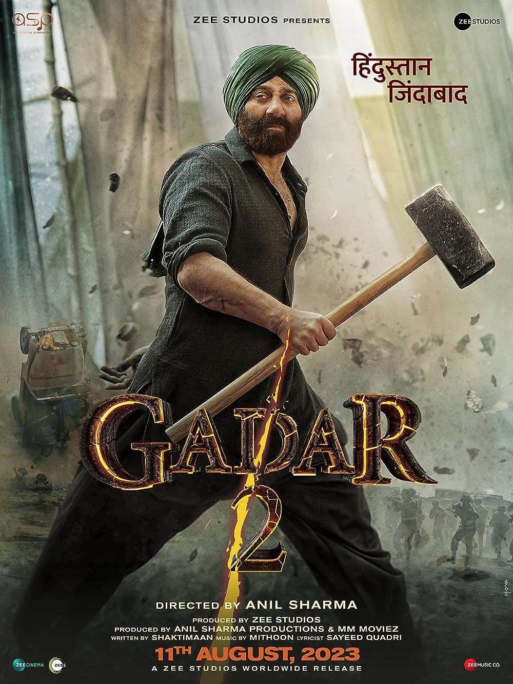 Gadar 2 2023 Hindi Movie 720p ZEE5 HDRip ESub 900MB Download