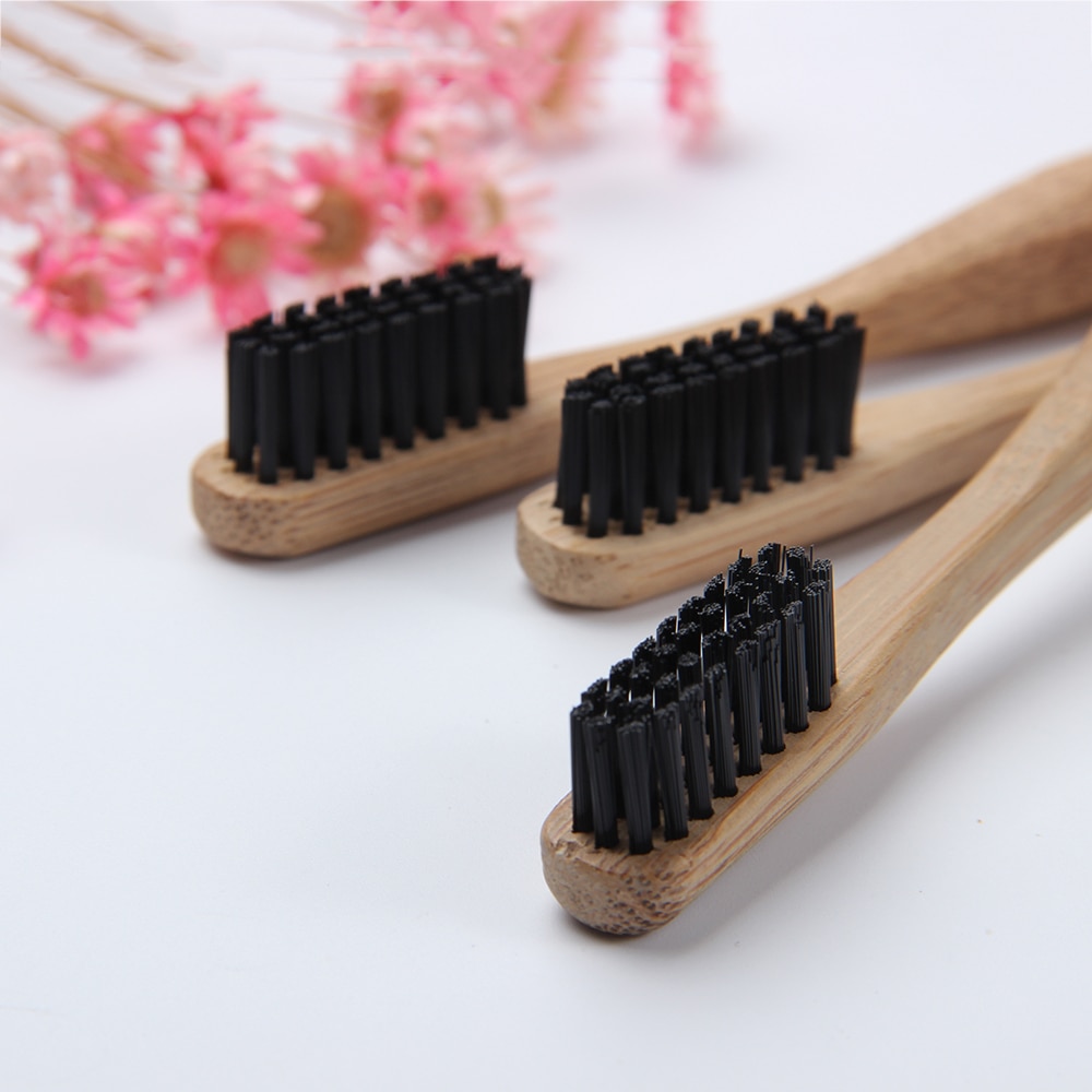 Biodegradable bamboo toothbrush for adults - soft bristles