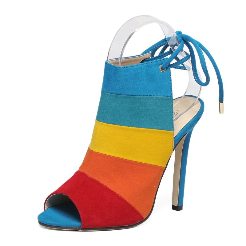 Rainbow high heel shoes