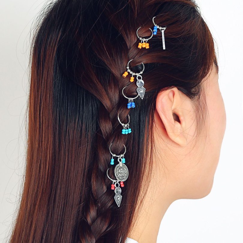 Coin and leaf shaped hair pin