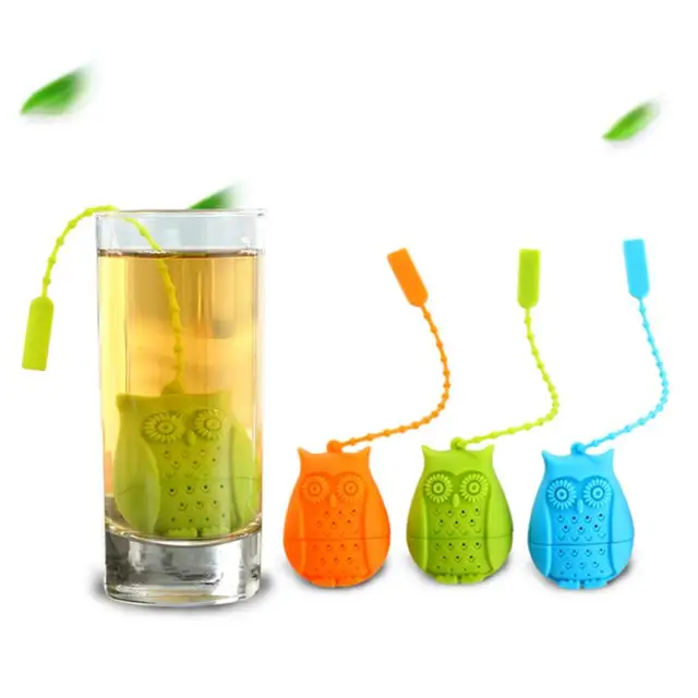 Owl Tea Infuser - Infuseur th en Silicone r utilisable sac th cr atif en forme de hibou filtre caf