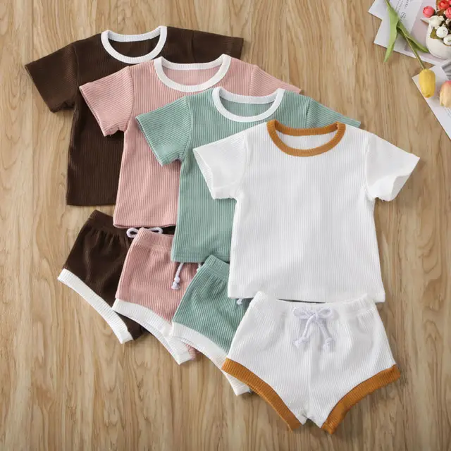 Baby Summer Clothing Infant Baby Girl Boy Clothes Short Sleeve Tops T-shirt+Shorts Pants  2
